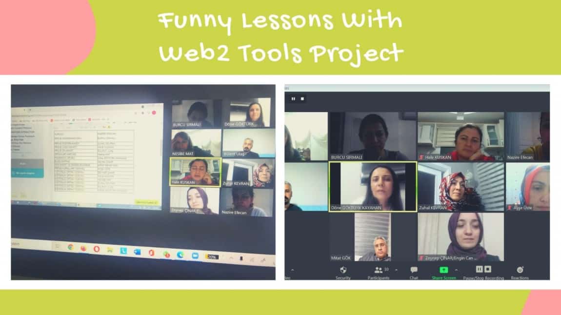 Okulumuz öğretmenlerinden Döne GÖKTÜRK KAYAHAN 'ın yürüttüğü  Fuuny Lessons With Web2 Tools projesi 